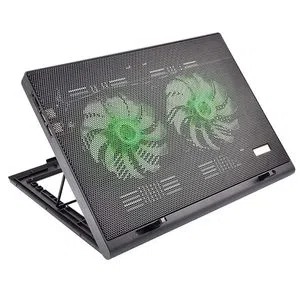 Cooler Para Notebook Warrior Power Gamer Led Verde Luminoso