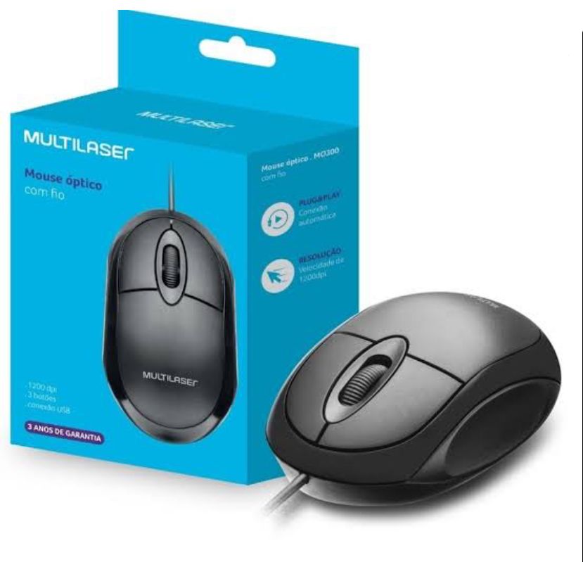 MOUSE ÓPTICO COM FIO MULTILASER