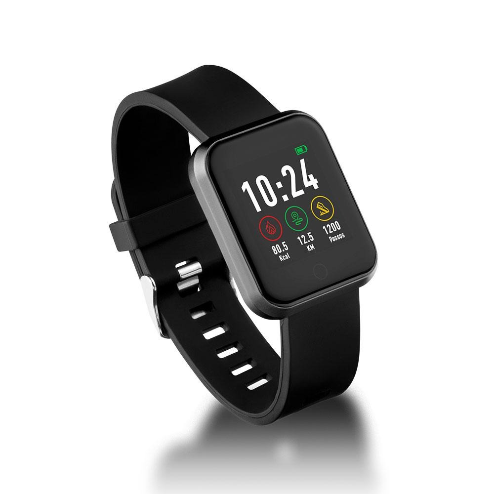SMARTWATCH LONDRES PRETO HR LEITURA DE MSG A PROVA D AGUA IP68