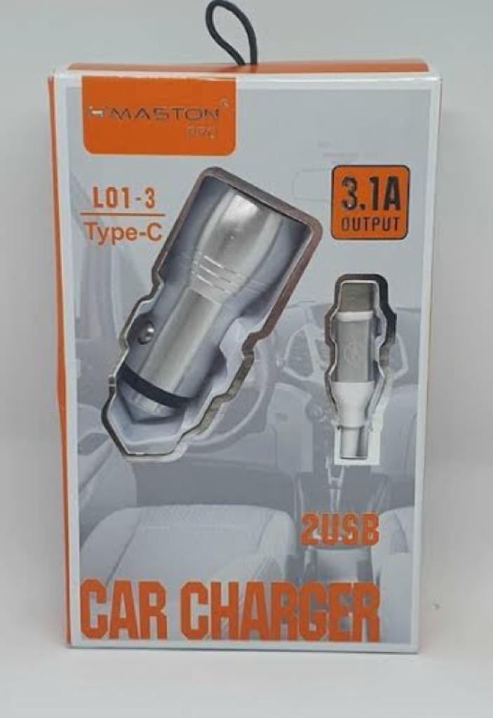 CARREGADOR H-MASTON VEICULAR 3.1A, 2USB